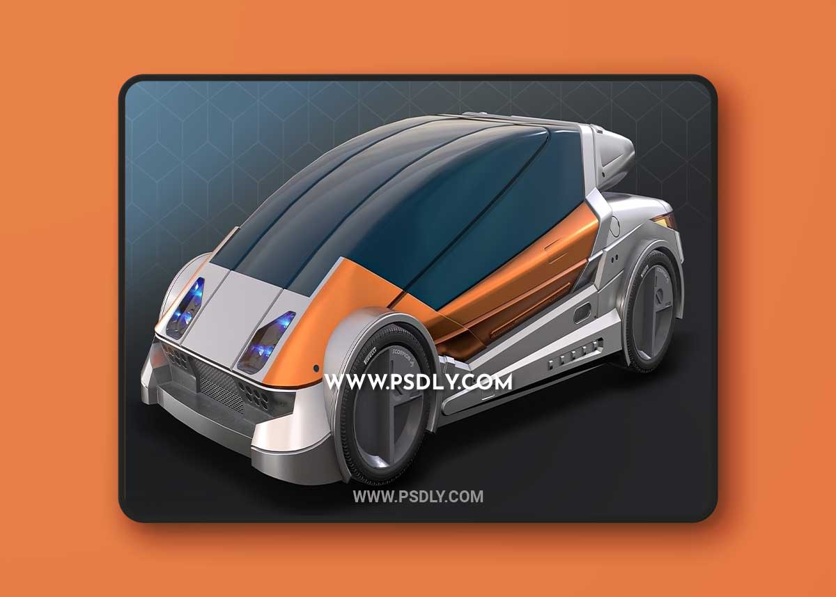 HuCiv Genet Police Car 3D Model