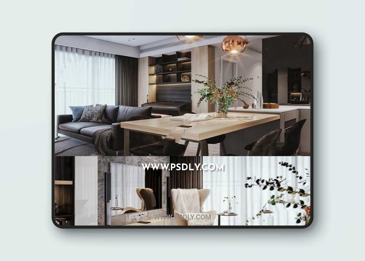 Interior Living room Scene for Lumion 3D Model