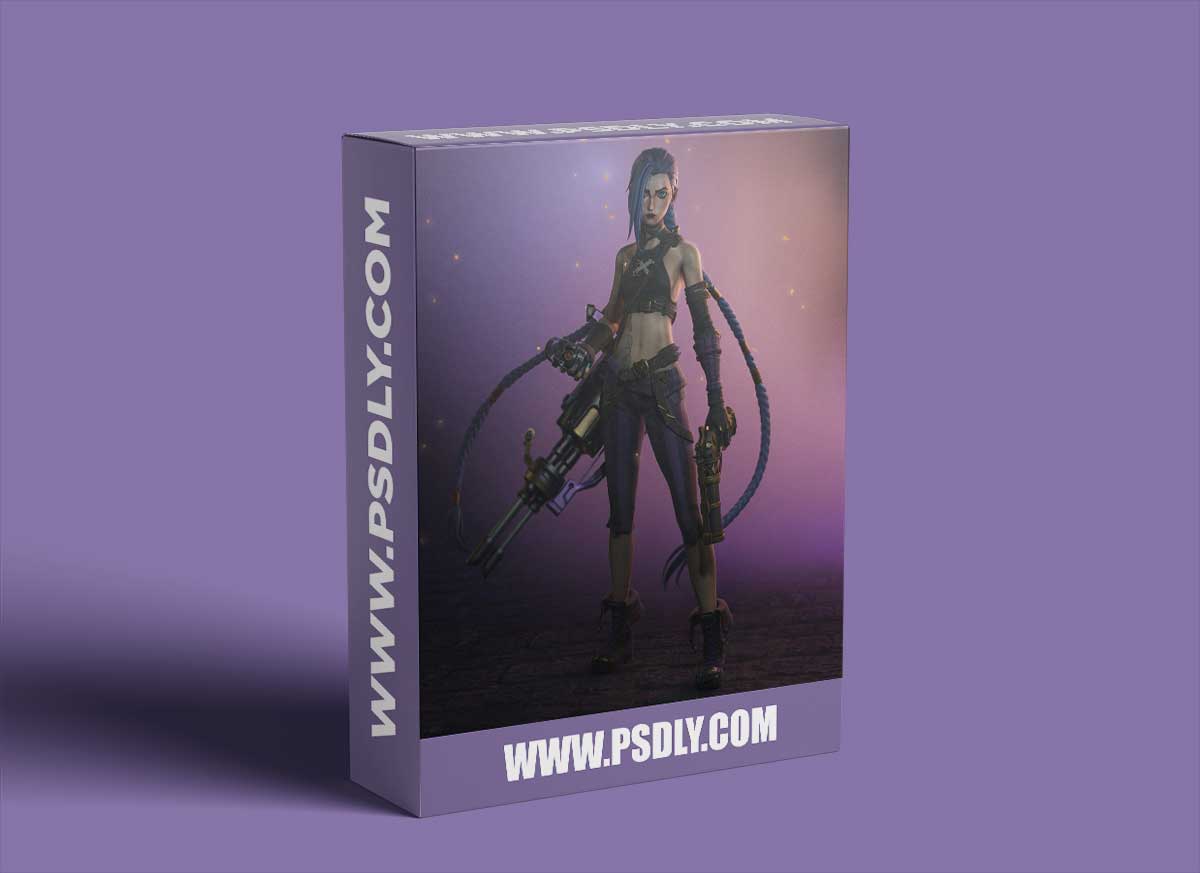 JinX modeling - Blender 3.0 - Full process video and 3D model