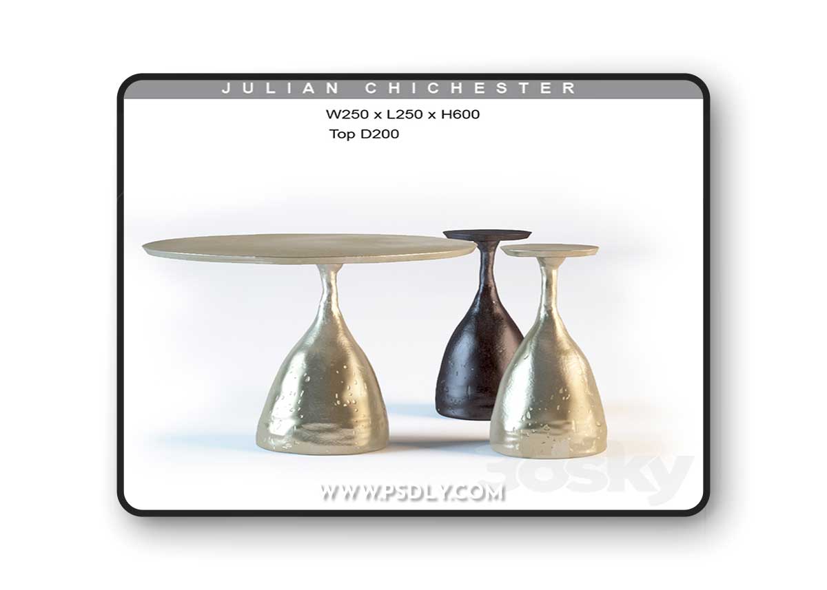 Julian Chichester, Dante Side Table 3D Model