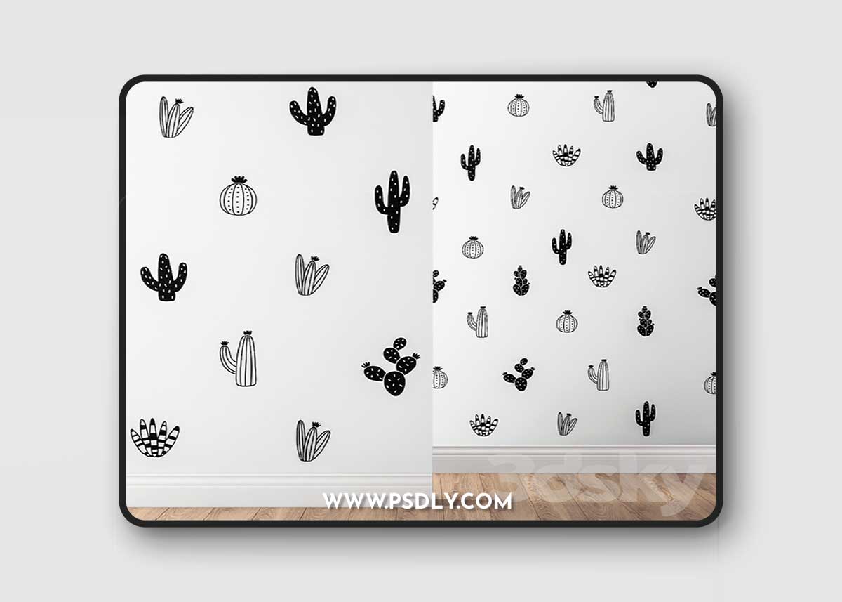 Kenna Sato Designs Collection Cactus Wall Decals 3D Model