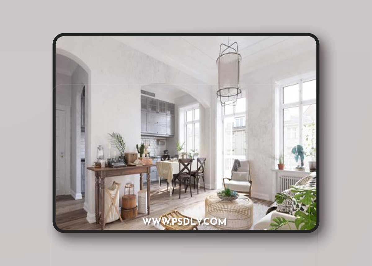 Kitchen – Livingroom Scene By Quan Tran