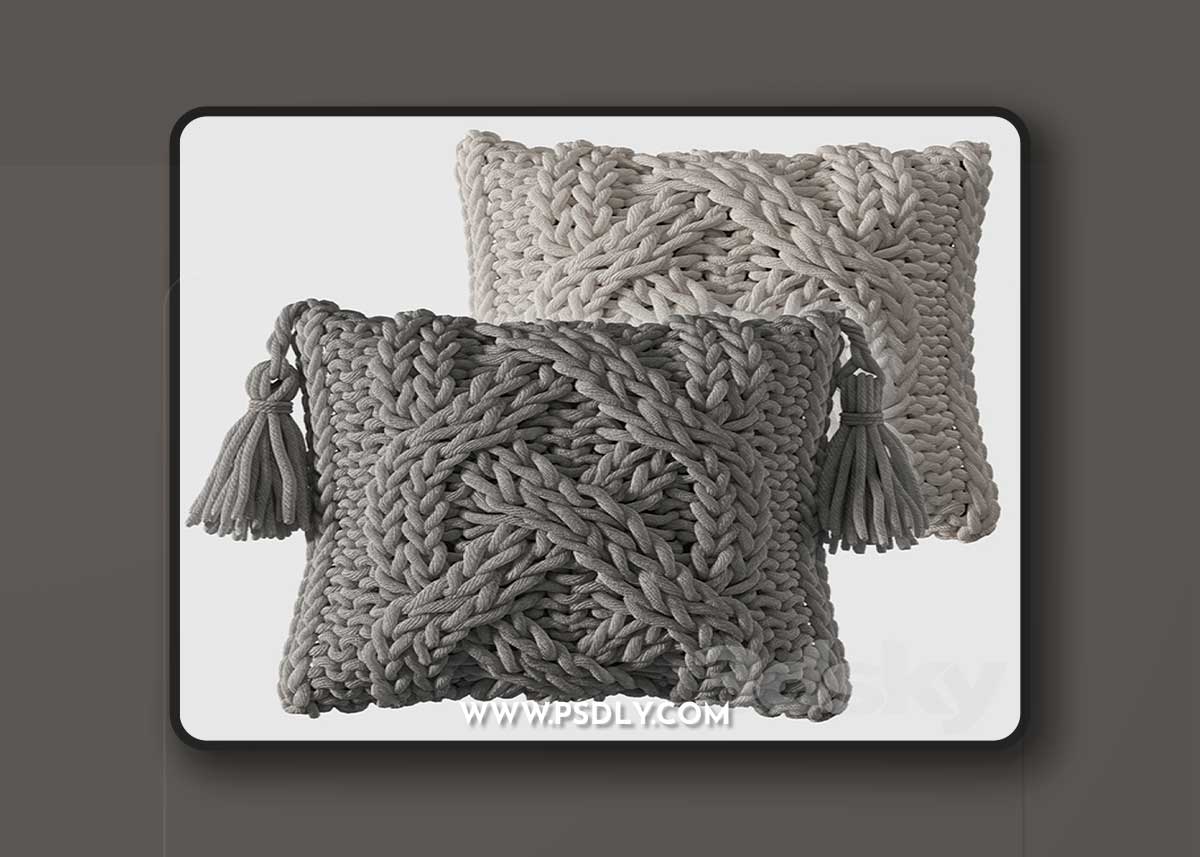 Knitted pillows 3D Model