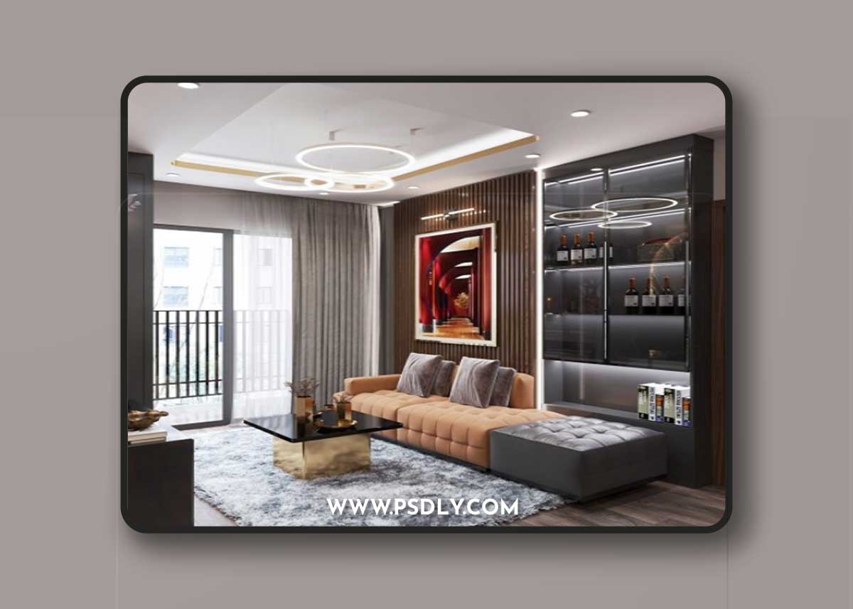 Living Room Interior by Dieu Linh Nguyen 3D Model