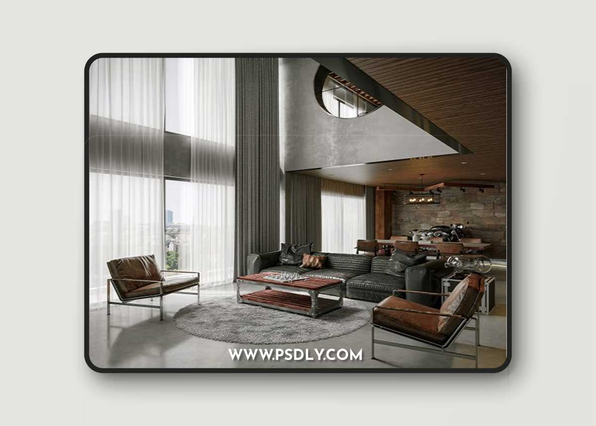 Loft Gym Interior By Quang Hieu 3D Model