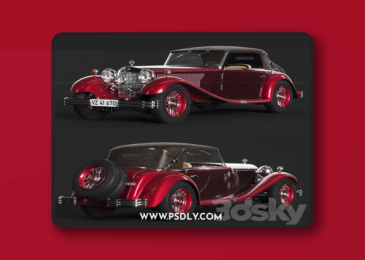 Mercedes Benz 380 Cabriolet 3D Model