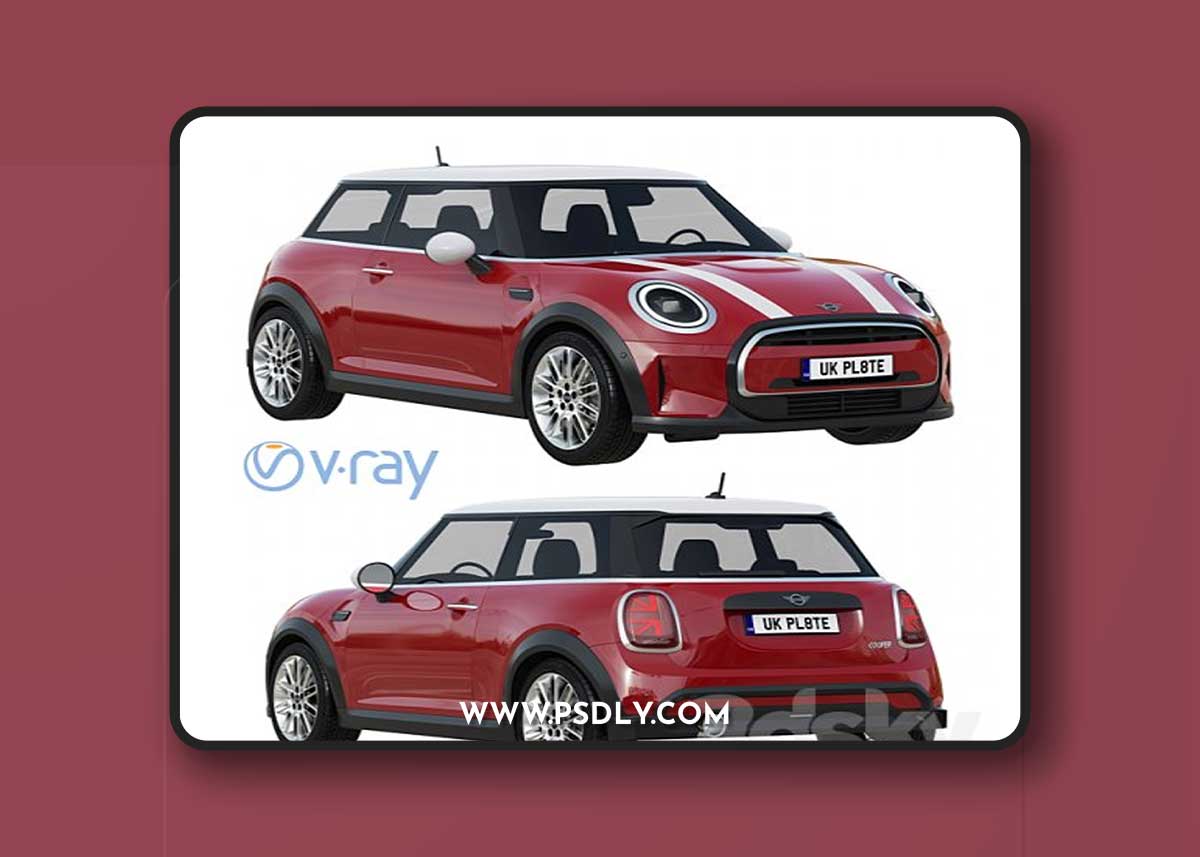 Mini Cooper 3-door 2022 3D Model