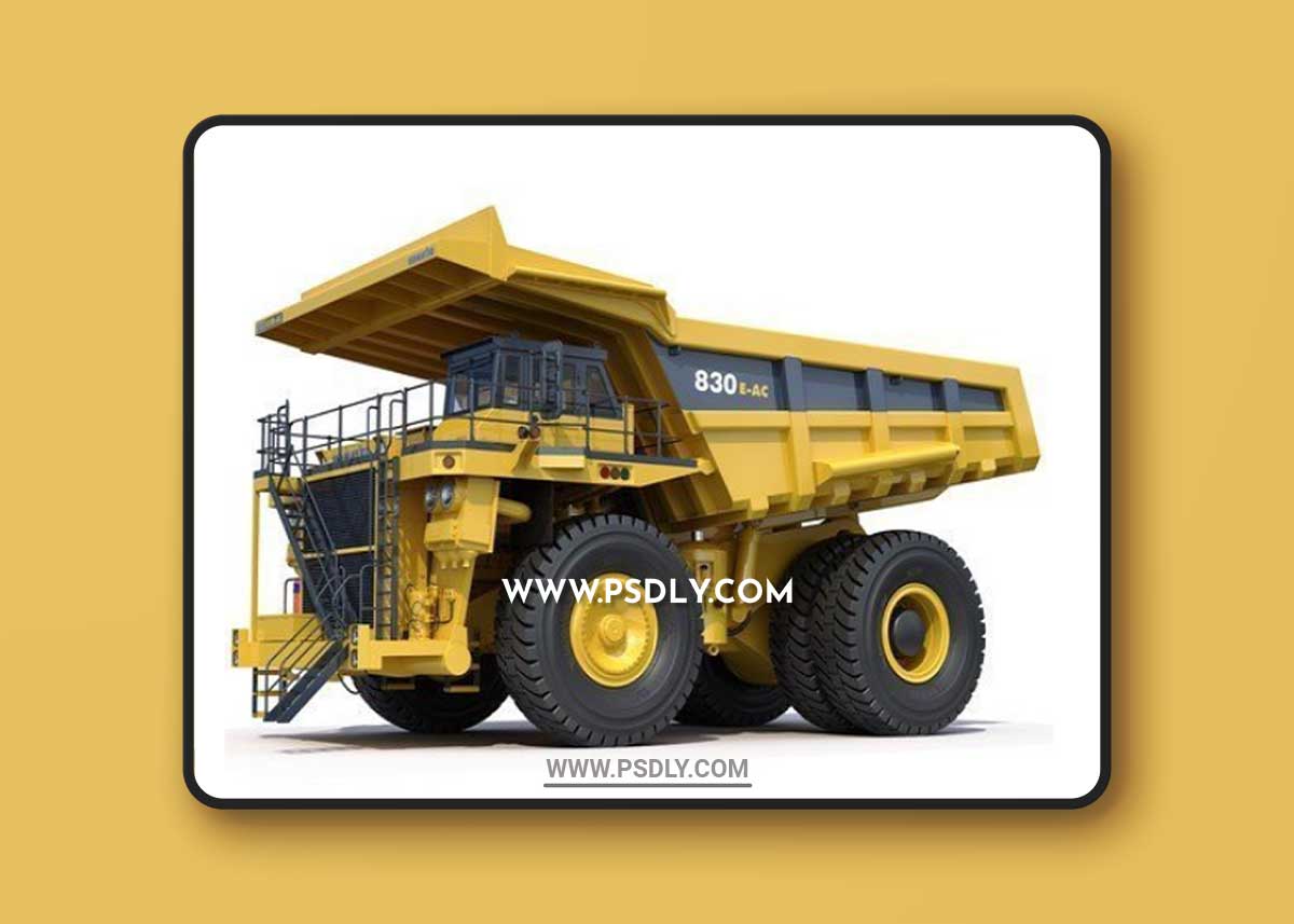Mining dump truck Komatsu 830E-AC 3D Model