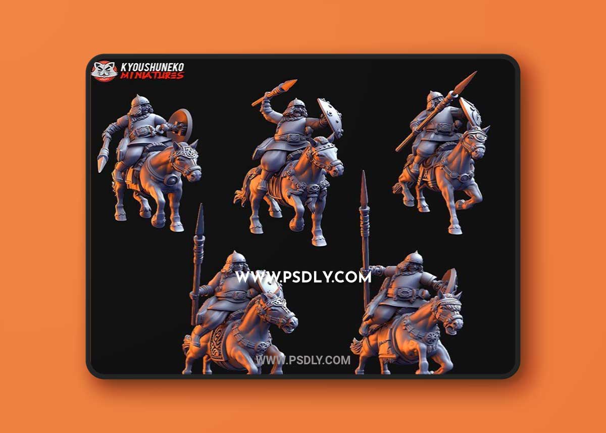 Mongol Spearmen Light Cavalry February 2022 3D Model