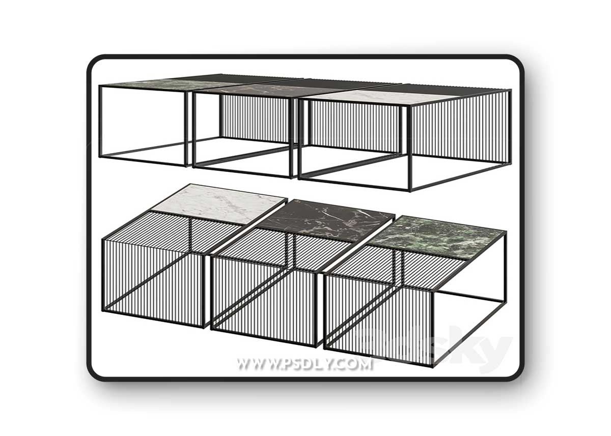 NV Gallery Skye Marble Coffee Table 3D Model