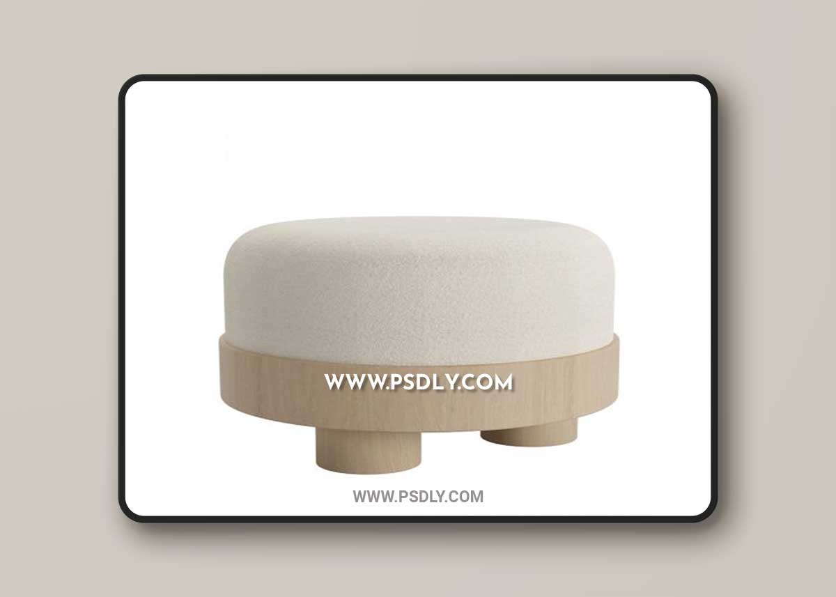 Nomad Pouf By Emmanuelle Simon 3D Model