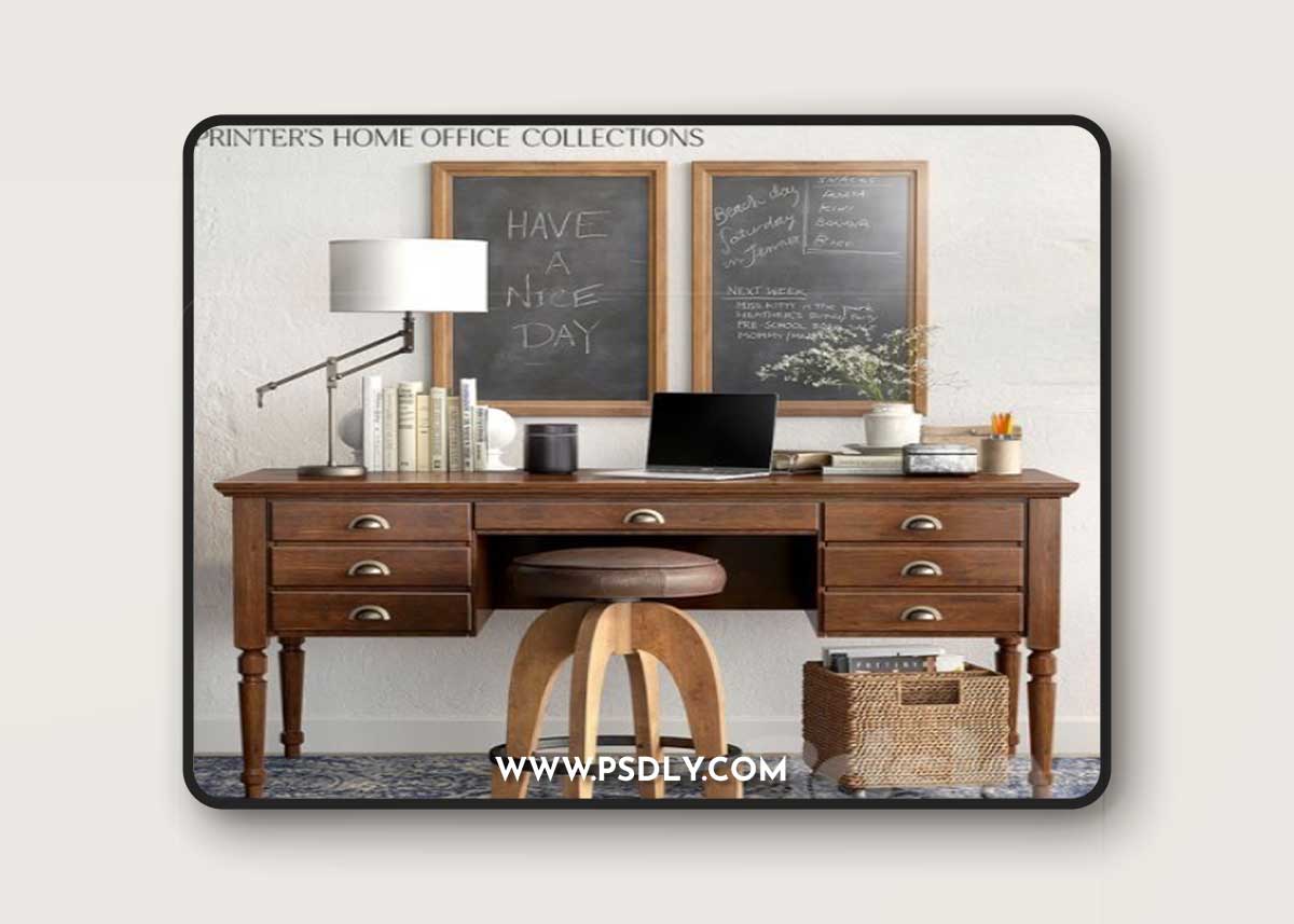 Pottery Barn PRINTER’S HOME OFFICE COLLECTIONS 3D Model