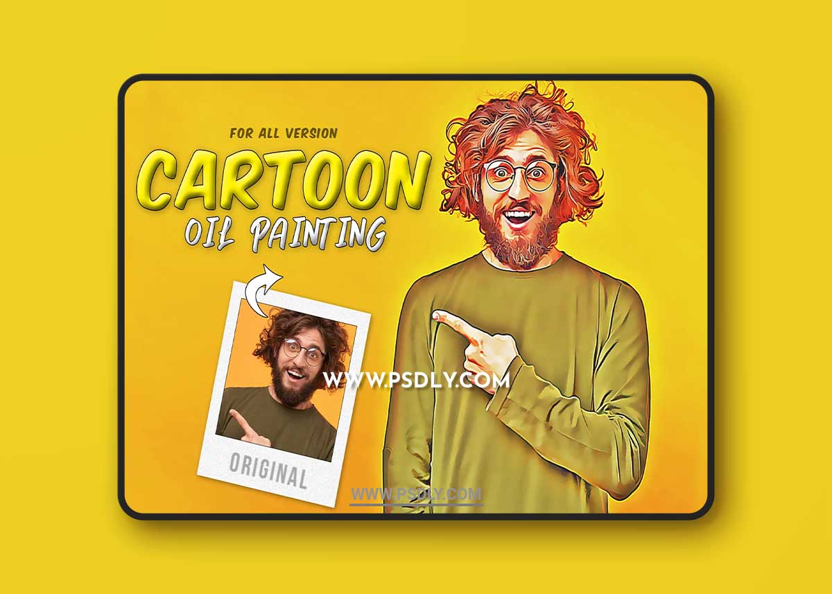 CreativeMarket - Cartoon Oil Painting 6649383