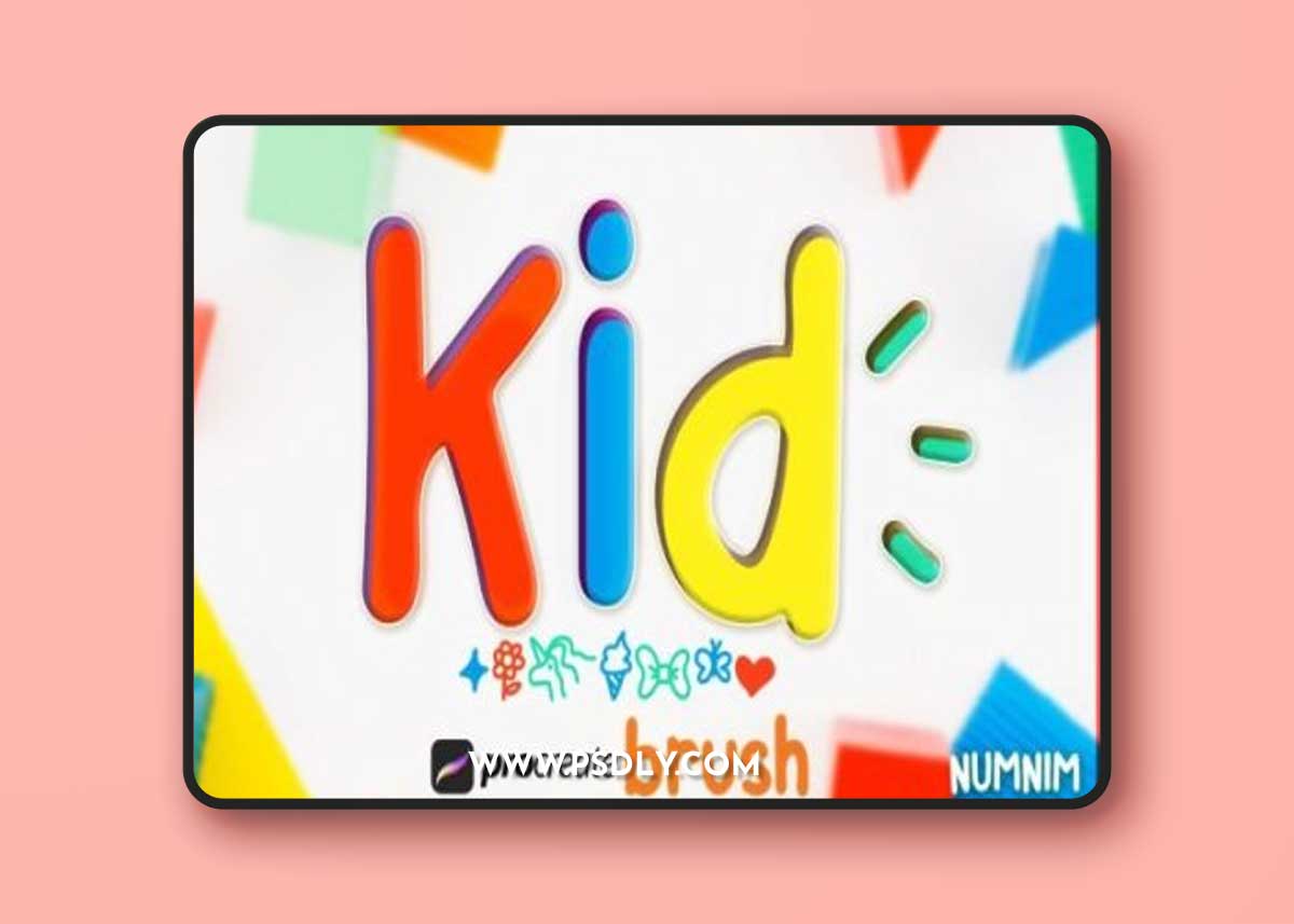 Procreate Brush Kid Cute Alphabet a-Z