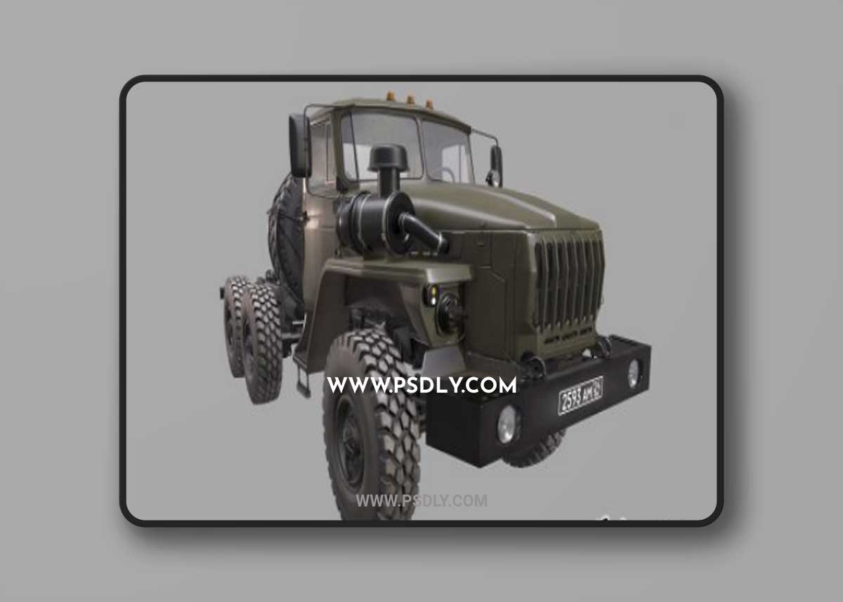 Russian Military Truck – Ural-4320 3D Model