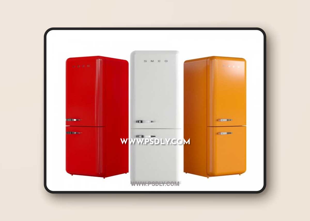 SMEG Fab 32 Two-door Refrigerator Freezer 3D Model