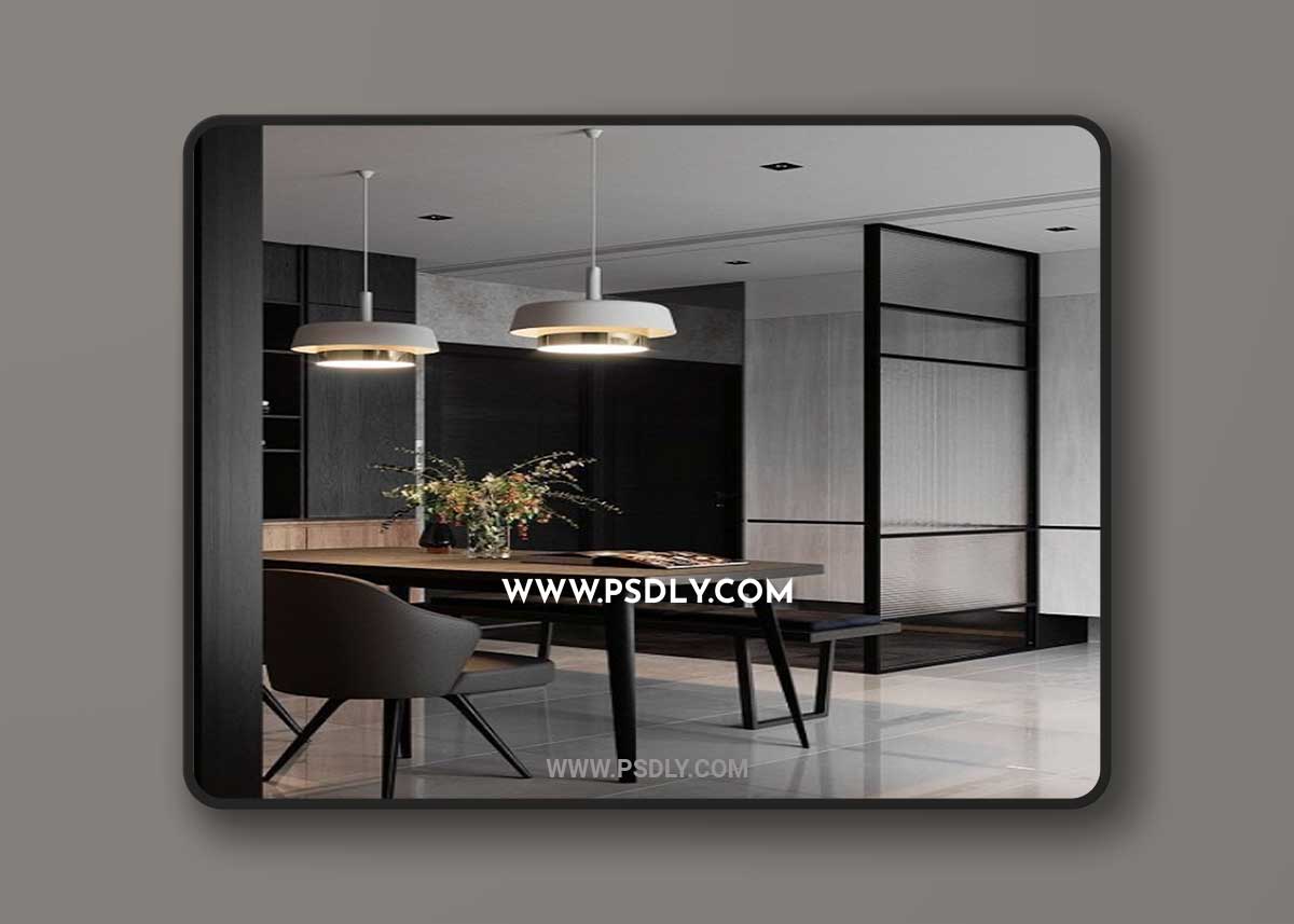 Scandinavian Living Room 3D Model