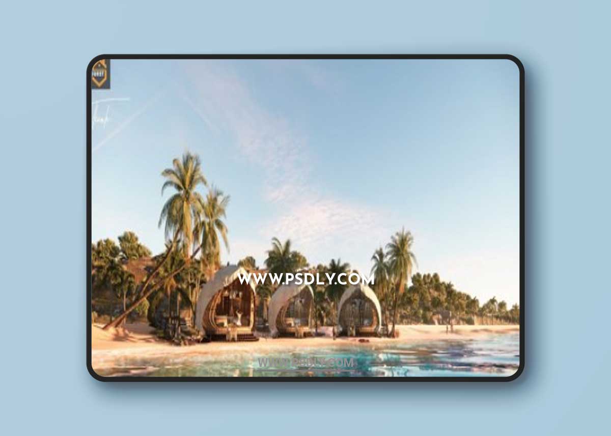 Sketchup Beach Huts Exterior by Thanh 3D Model