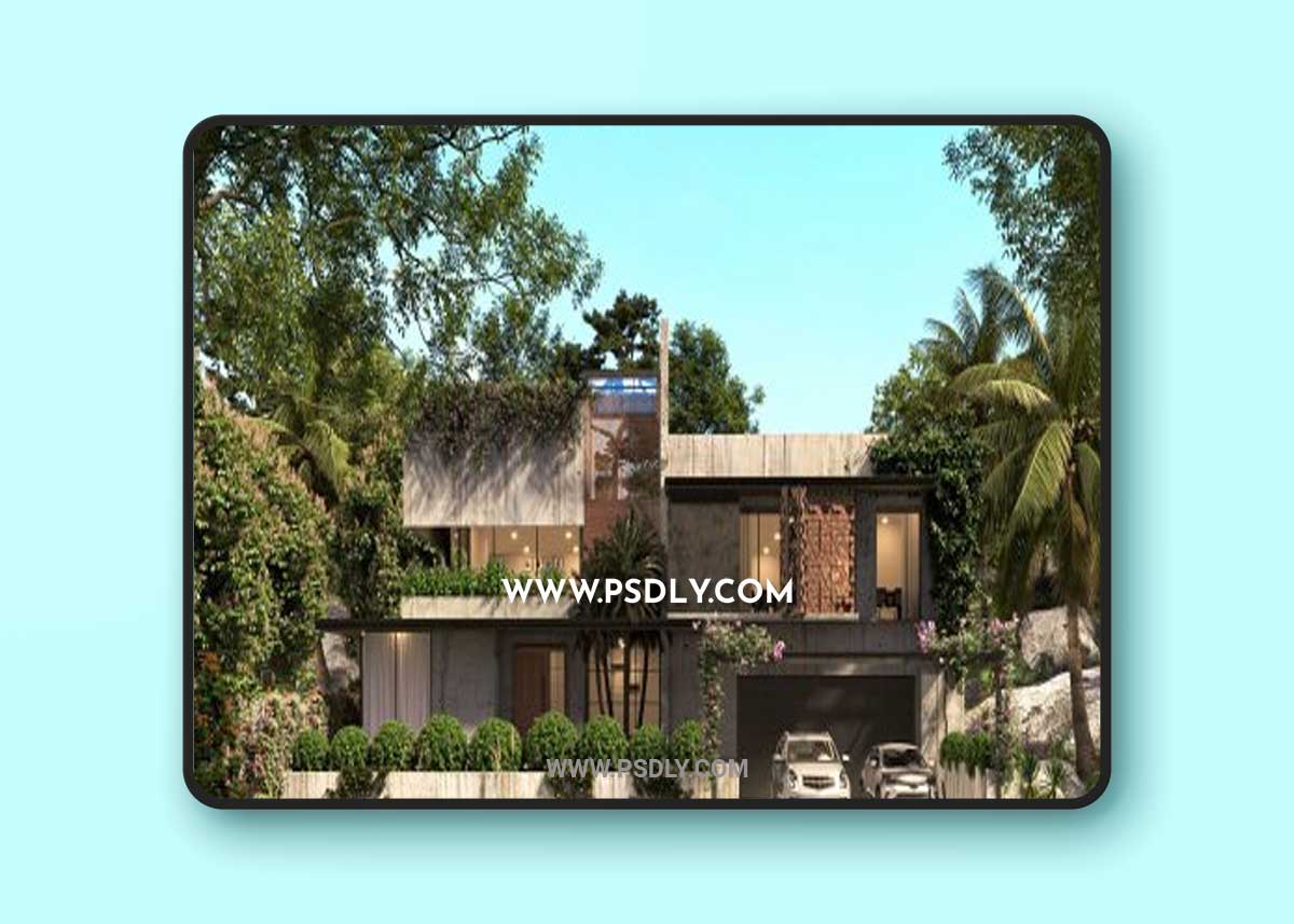 Sketchup House Exterior by Tran Nam 3D Model