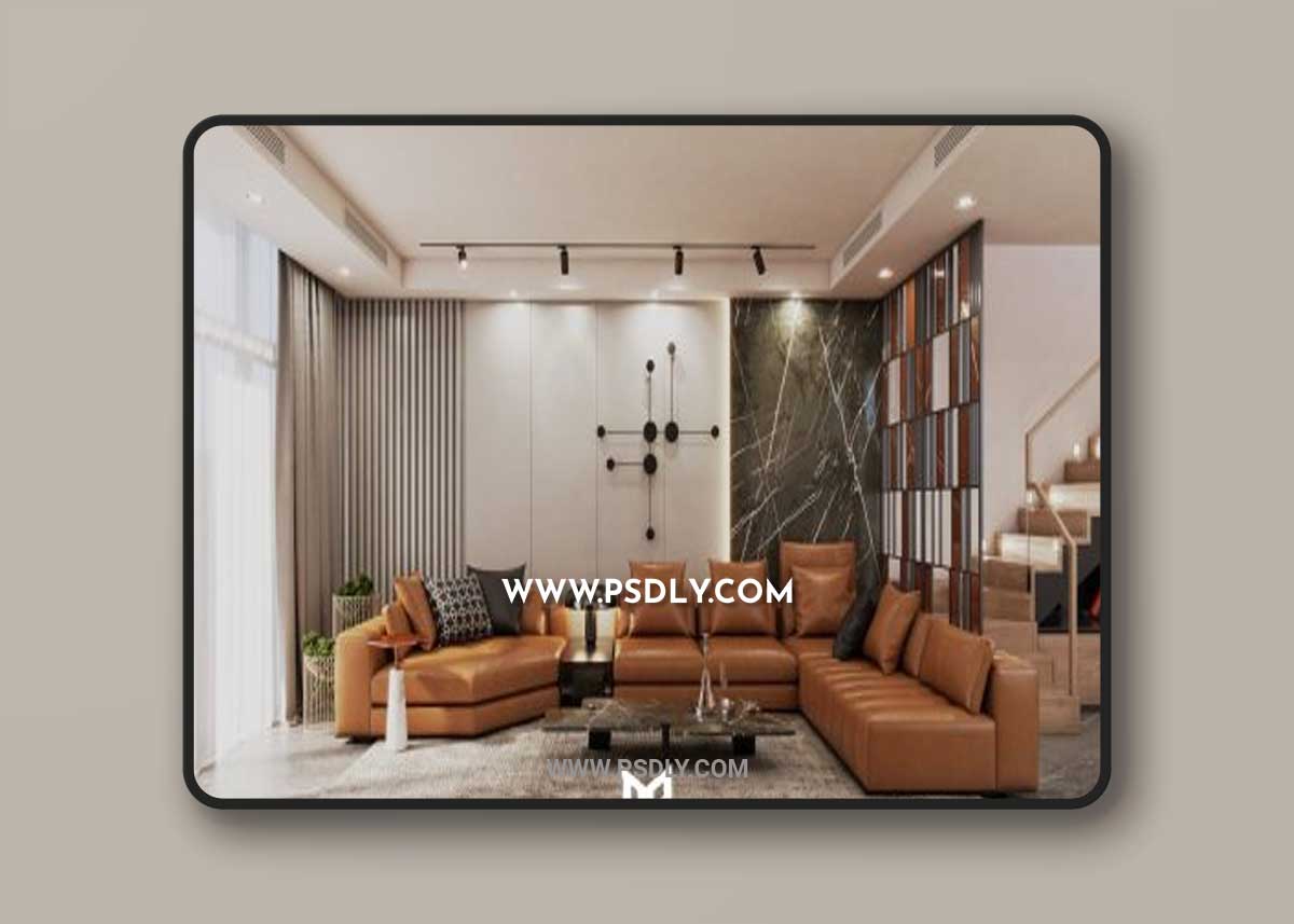 Sketchup Living Room – Kitchen Interior by Tran Tuan Anh