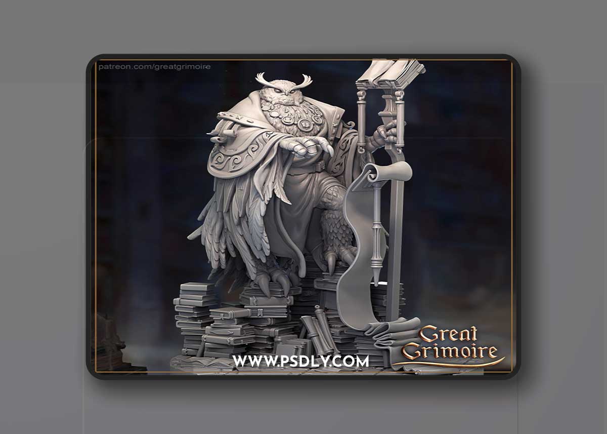 The Owl Archivist STL 3D Model