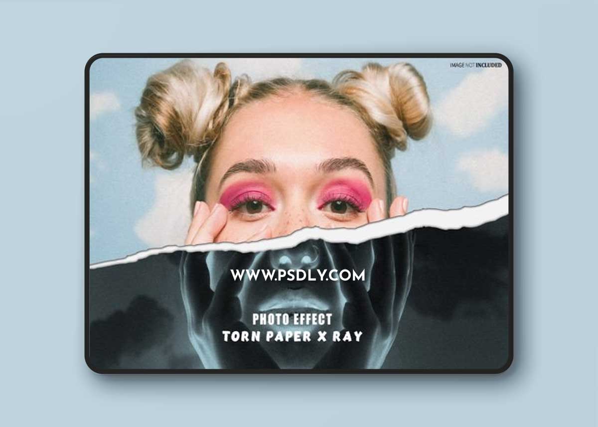 Torn Paper X-Ray Photo Effect