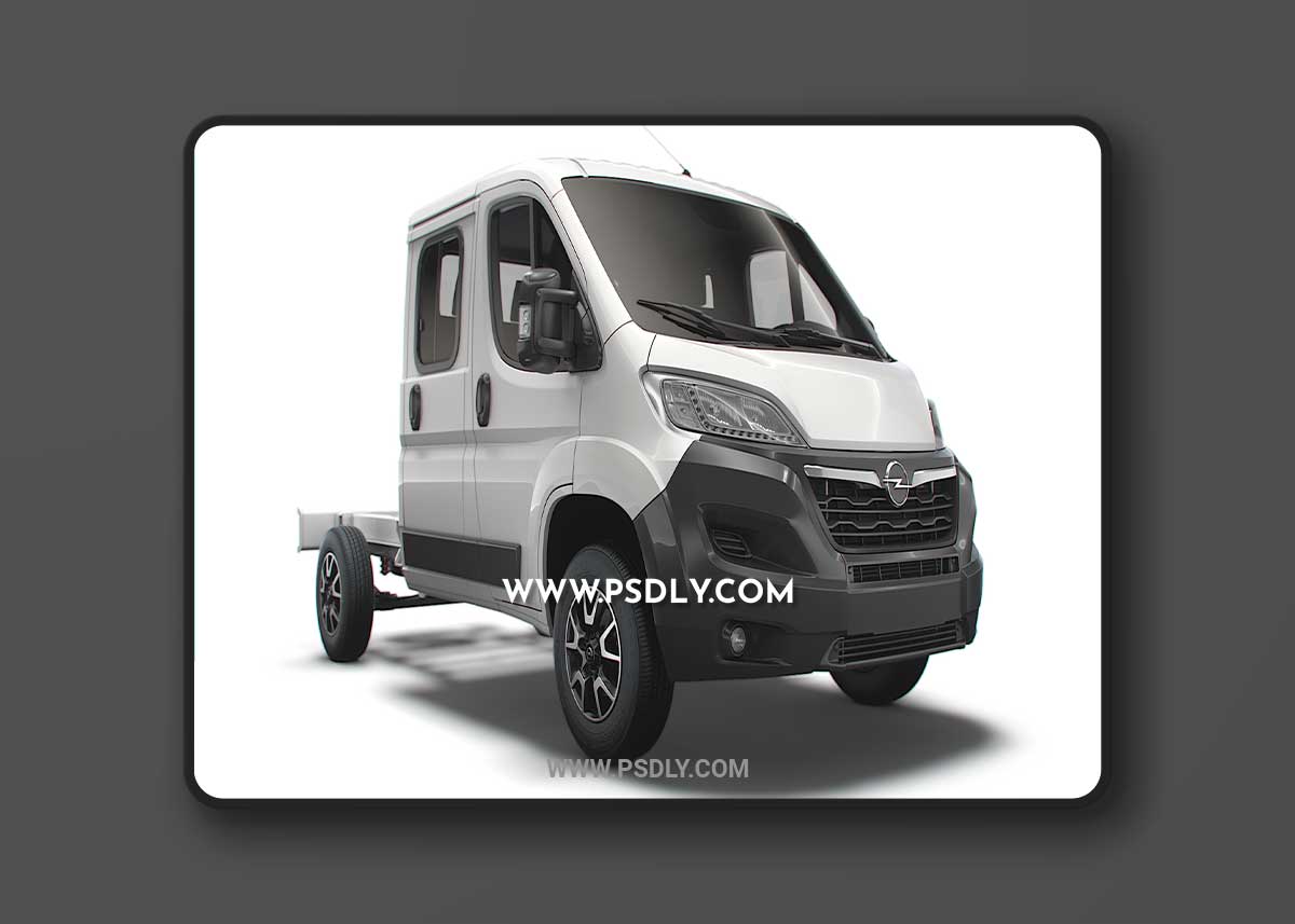 Turbosquid - Opel Movano Chassis Truck Crew Cab 3450 WB 2022