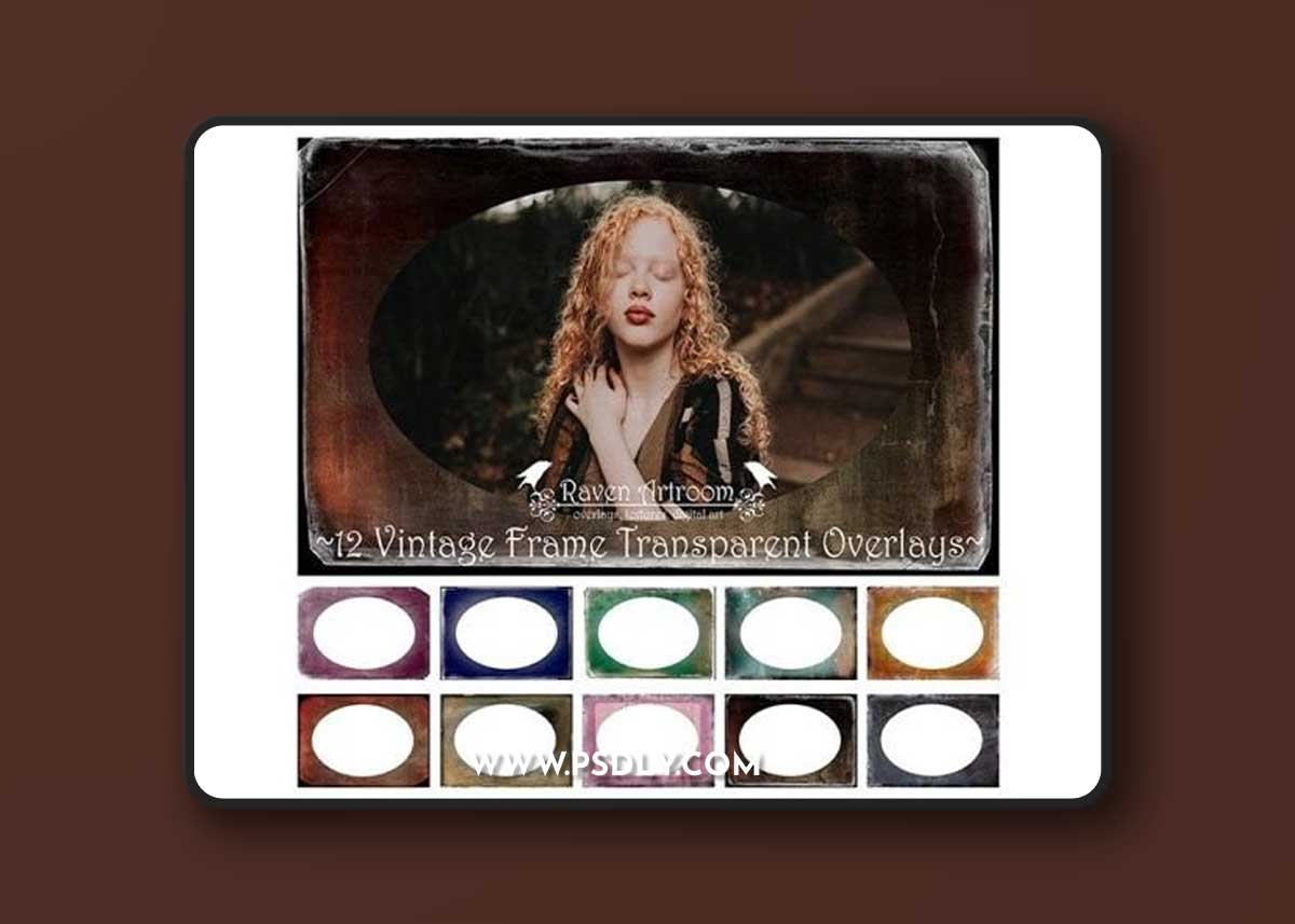 Vintage Frame Transparent Overlays