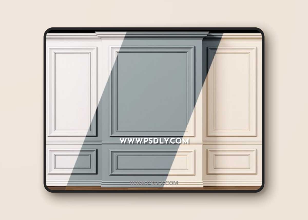 Wall Molding 10. Boiserie Classic Panels 3D Model