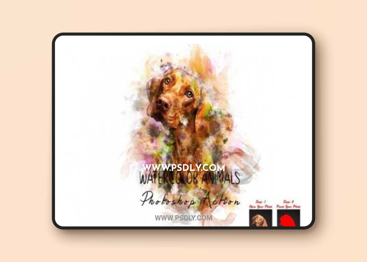 Watercolor Animals Photoshop Action
