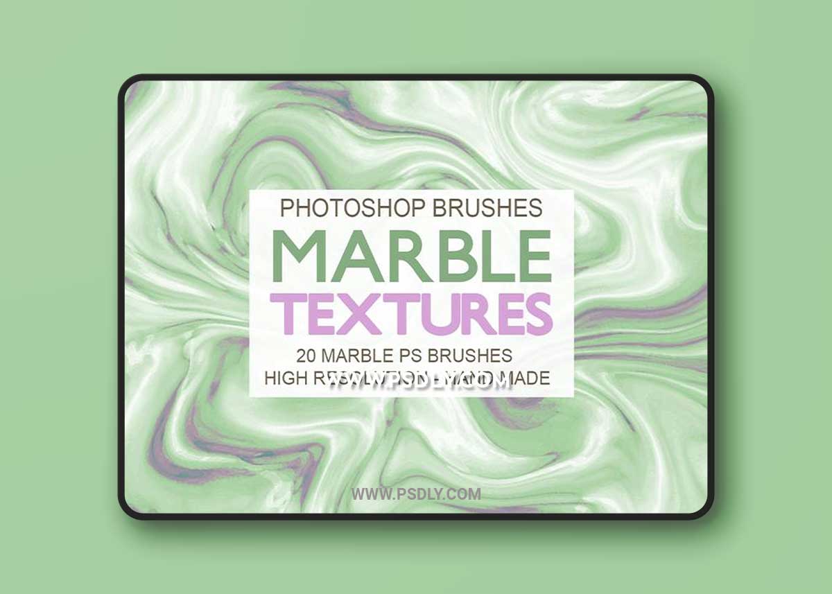 20 Marble Texture Brushes FYL36N9