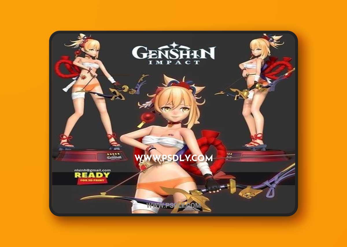 Archer Yoimiya - Genshin Impact Fanart 3D model