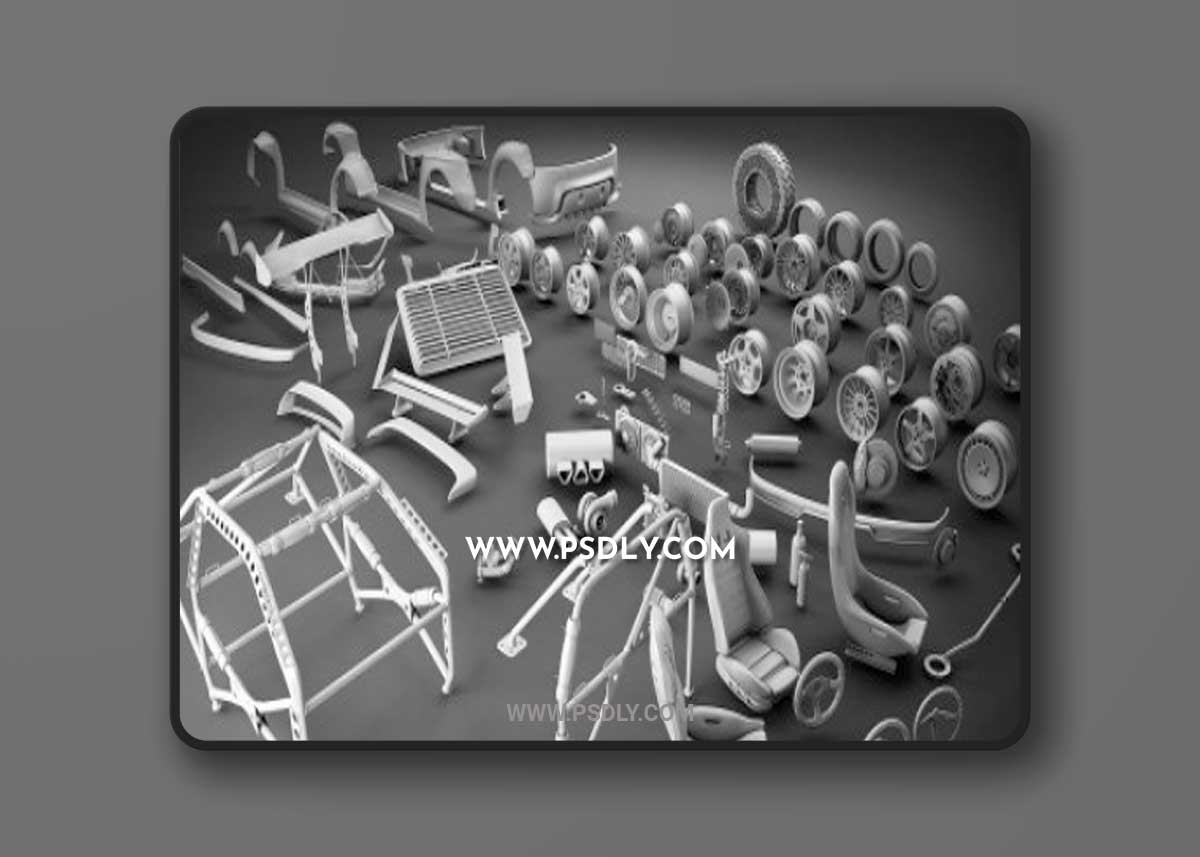 Artstation - Tune Your Car Kit 3D Model