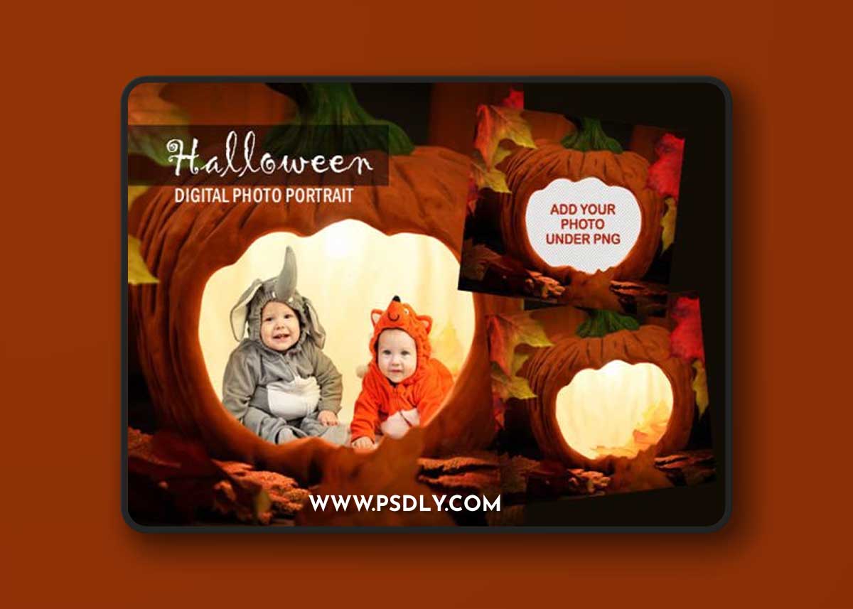 Baby Child Pumpkin Halloween Overlay