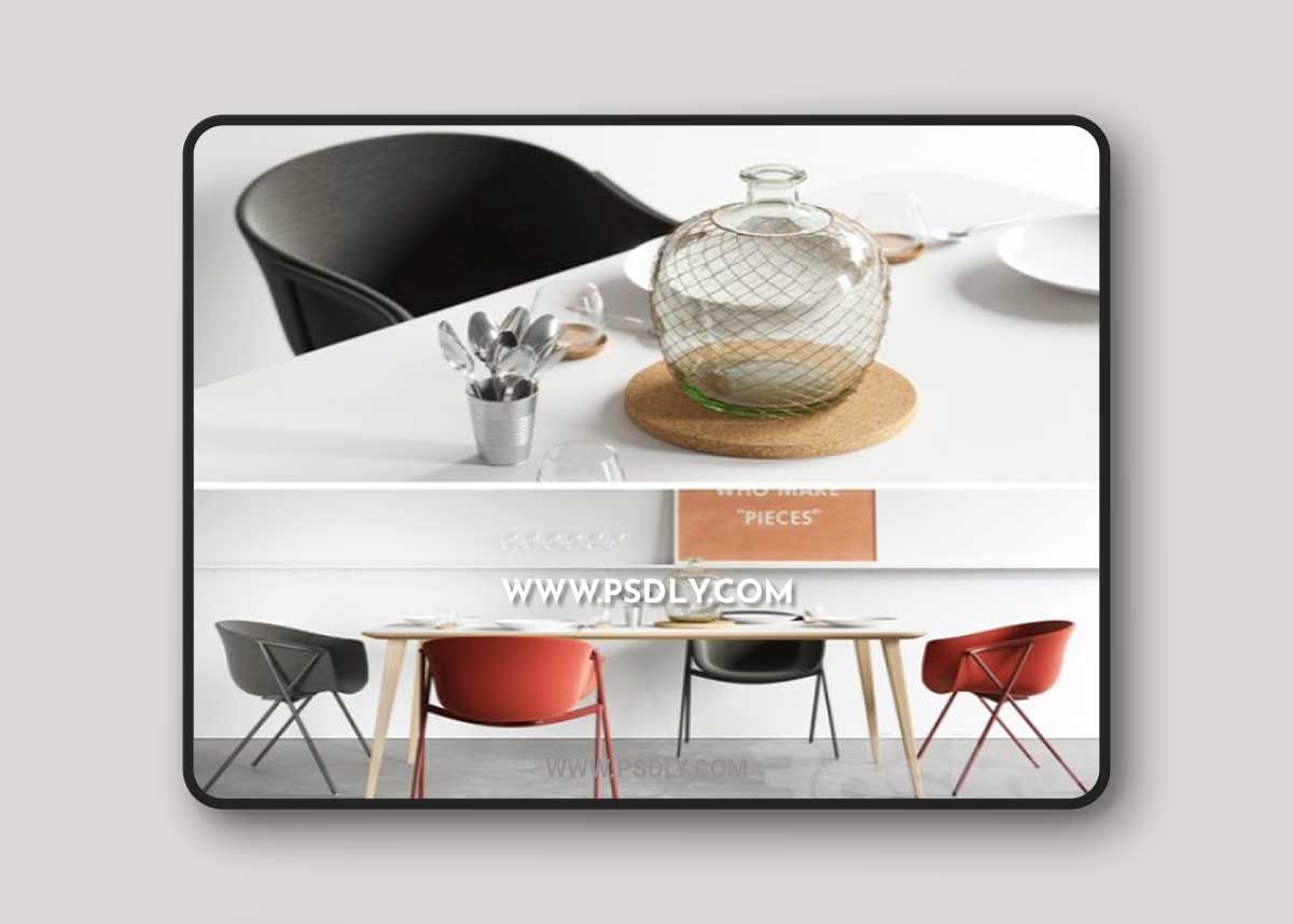 Chair Bai & Table Bob ONDARRETA 3D Model