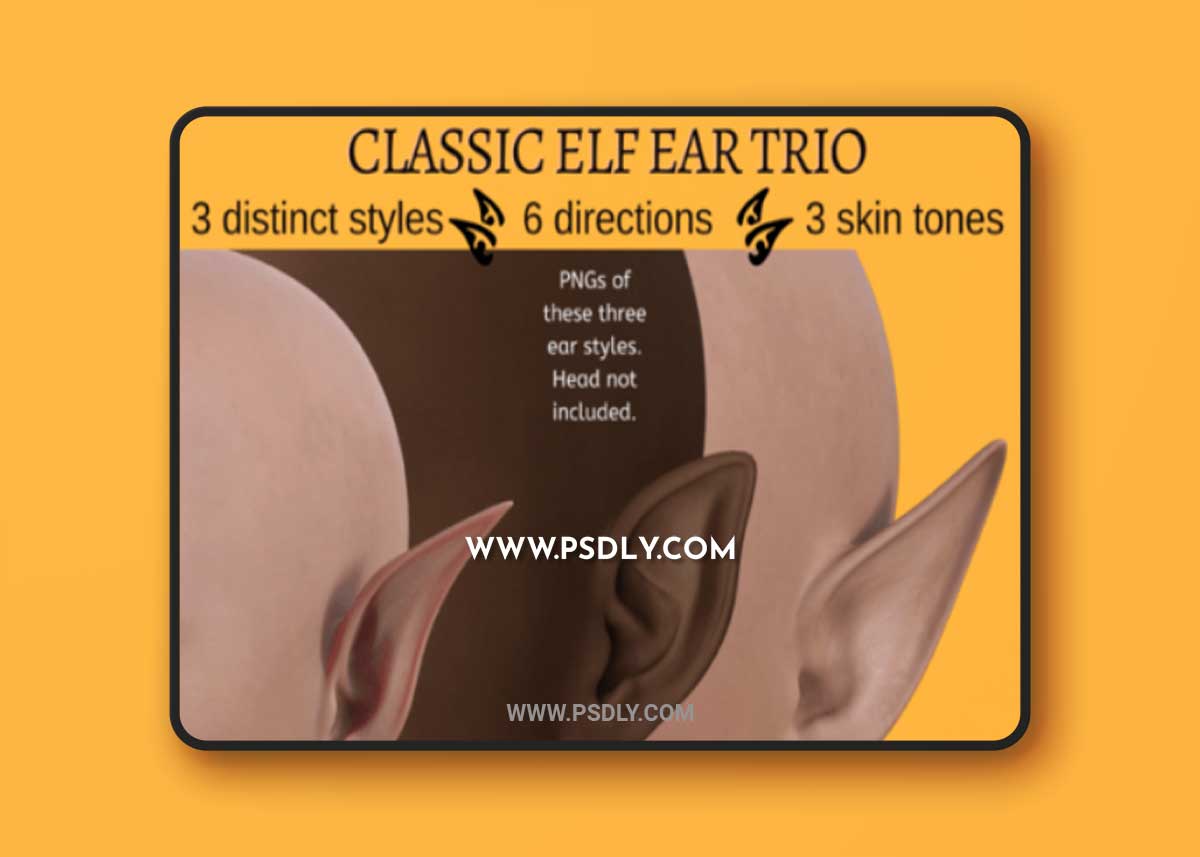 Classic Elf Ear Trio Overlays