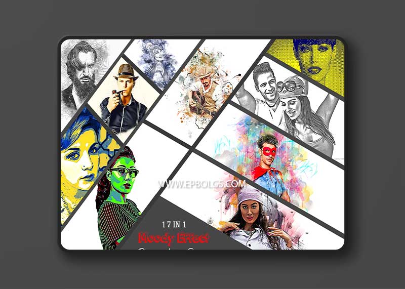 CreativeMarket - 17 in 1 Moody Effect PS Action 7401013