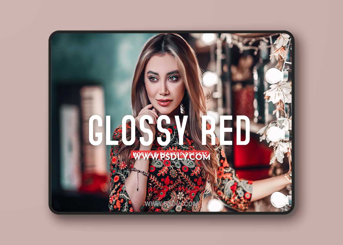 CreativeMarket - Glossy Red Pro Lightroom Presets 7375254