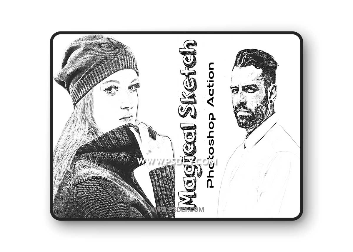 CreativeMarket - Magical Sketch Photoshop Action 7398675