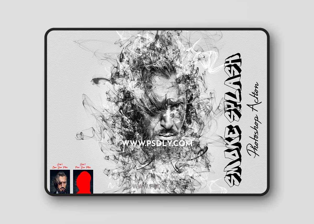 CreativeMarket - Smoke Splash Photoshop Action 7384690