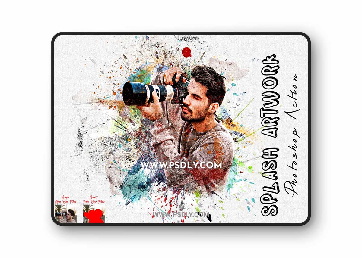 CreativeMarket - Splash Artwork Photoshop Action 7374739