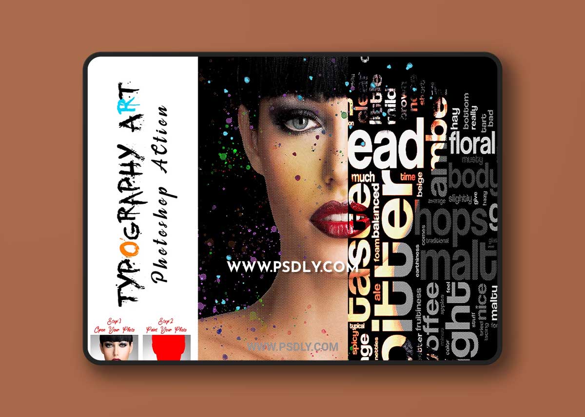 CreativeMarket - Typography Art Photoshop Action 7380108