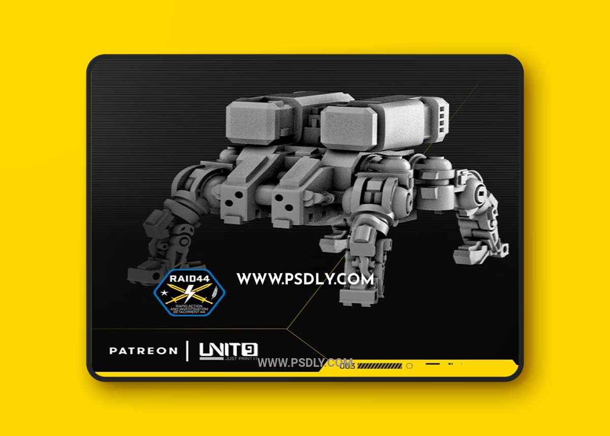 Cyberpunk police drone Momoyama 3D Print