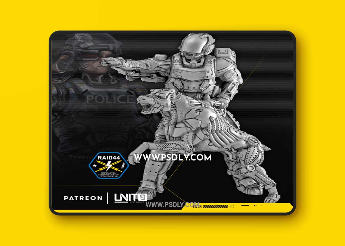 Cyberpunk police officer Ramirez 3D Print