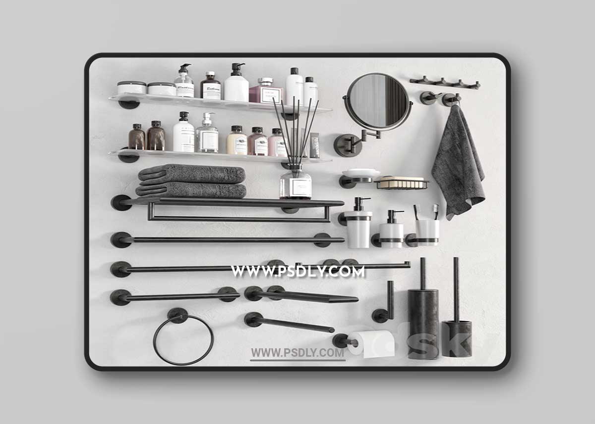 DARK bathroom accessories by BEMETA