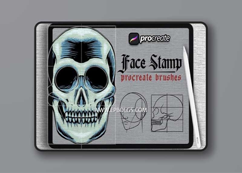 Dans Face Sketch Brush Procreate NUVHDRF