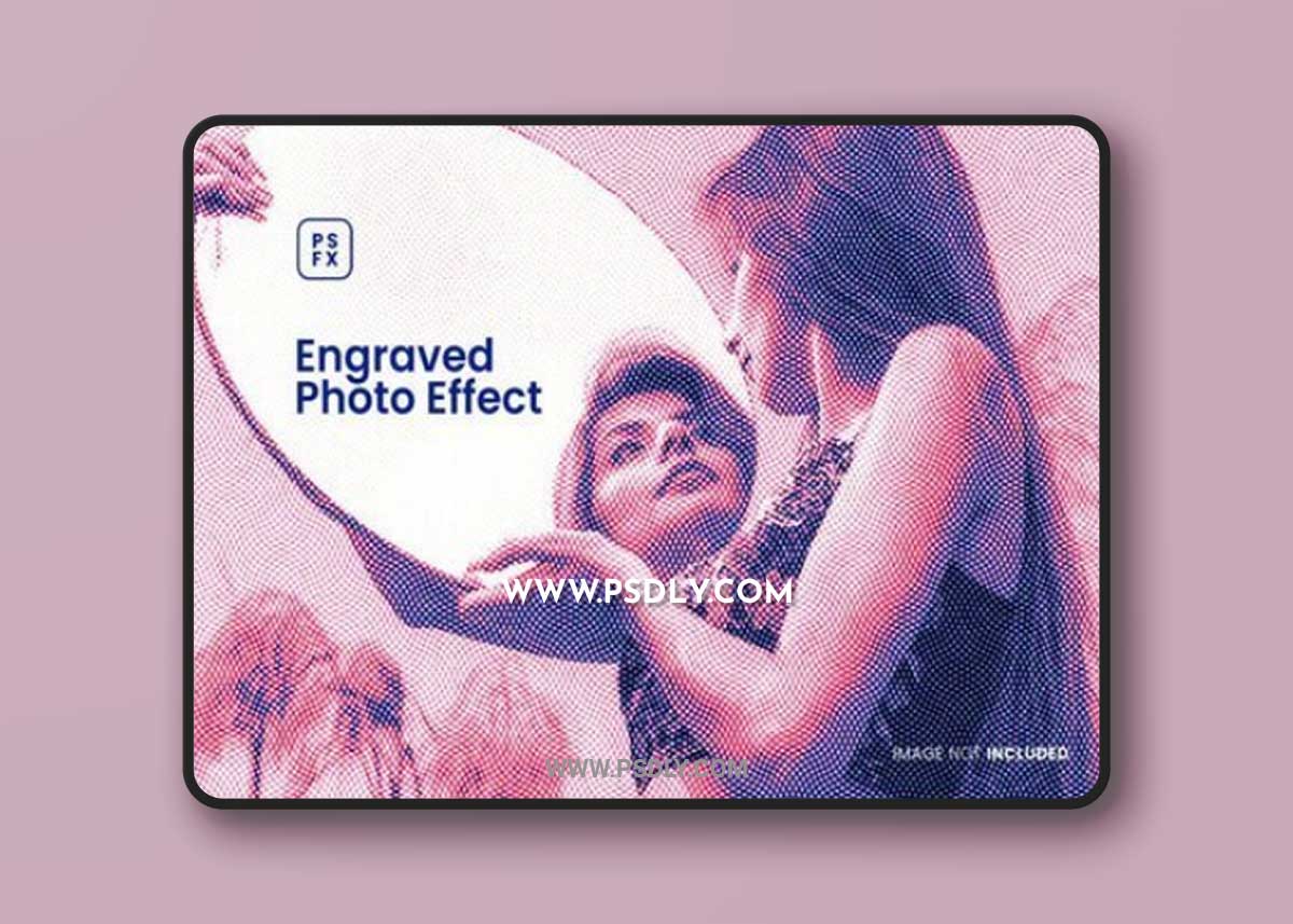 Engraved Photo Effect Psd