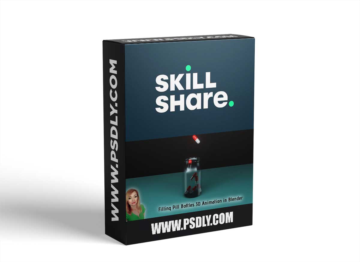 Filling Pill Bottles 3D Animation in Blender