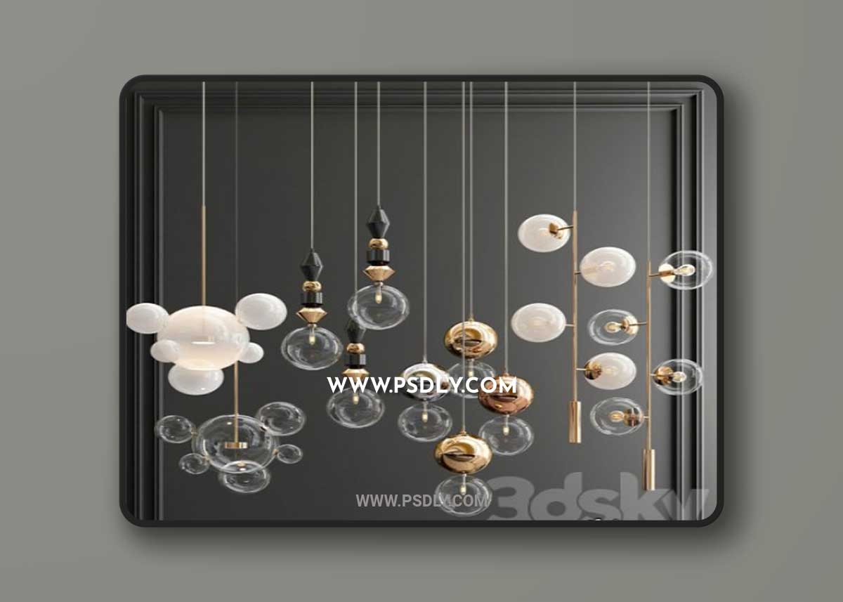 Four Hanging Lights_51 Exclusive 3D Model