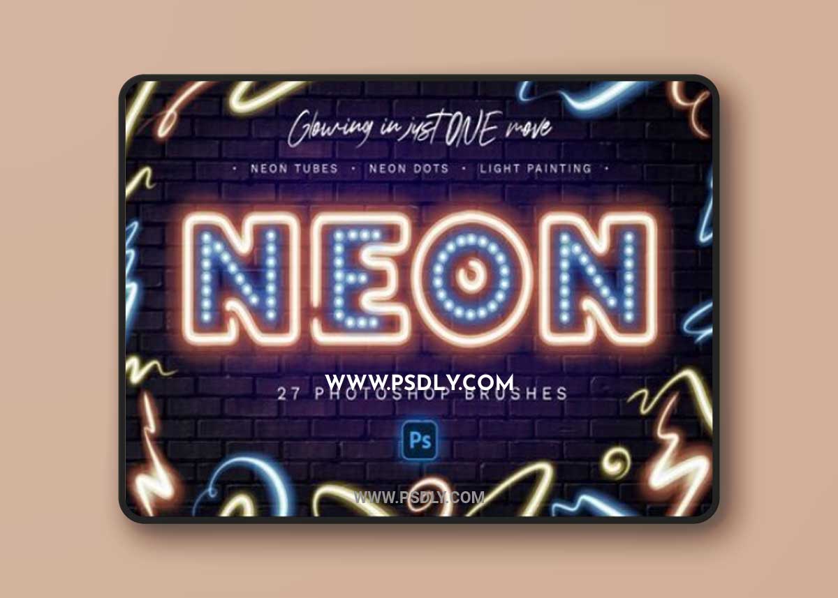Glowing Neon Photoshop Brushes